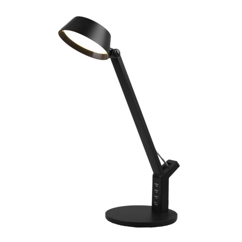 Lampka biurkowa Trio Ava czarna LED 5W 2700K-6400K 600lm IP20 wym: 40.4 x 17.1 x 30.5 cm tworzywo sztuczne - 1 szt.