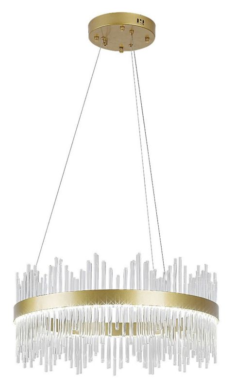 Lampa wisząca Rabalux Mabel złoto-przezroczysty wym: 100 x 58 x 58 cm wbudowany LED 36W 1 szt.