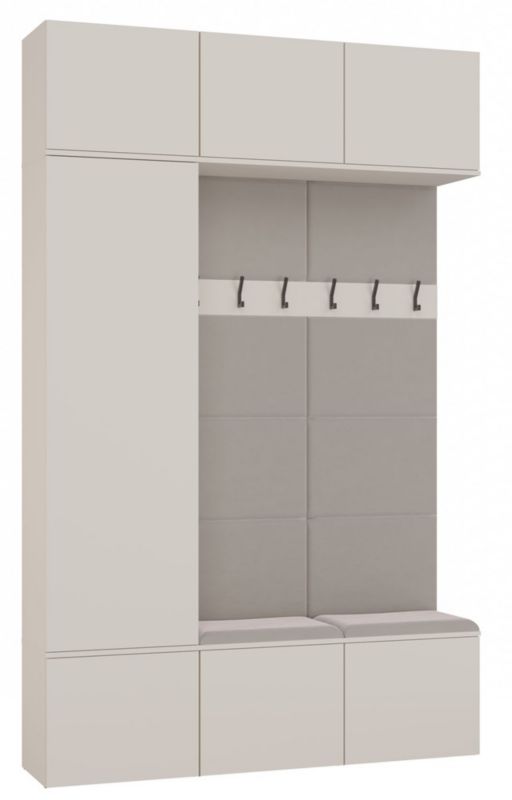 Garderoba Topeshop HAGA III 1Sz2W KASZMIR BEŻ Szafa + 2x Wieszak 238x150x35 cm 1 szt.