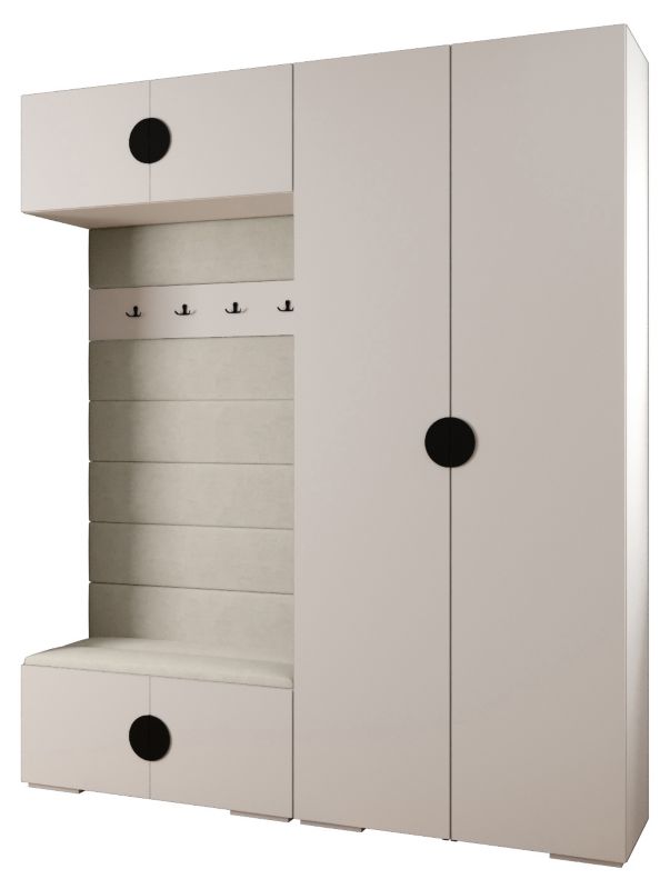 Garderoba do przedpokoju Abiks INOVA 4 Z18 biały+czarny+manila02 1 szt.