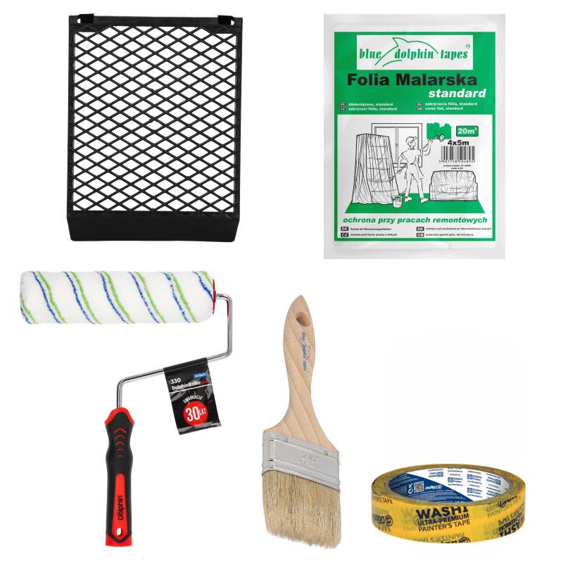 Zestaw malarski do wiadra z taśmą Washi Blue Dolphin 1 szt.