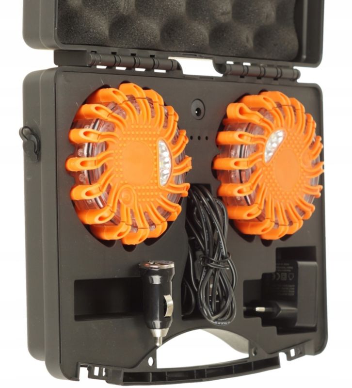 Lampa FEINZ Ostrzegawcza Błyskowa Kogut Led Dysk Flara Akumulator Homologacja 2L 1 szt.