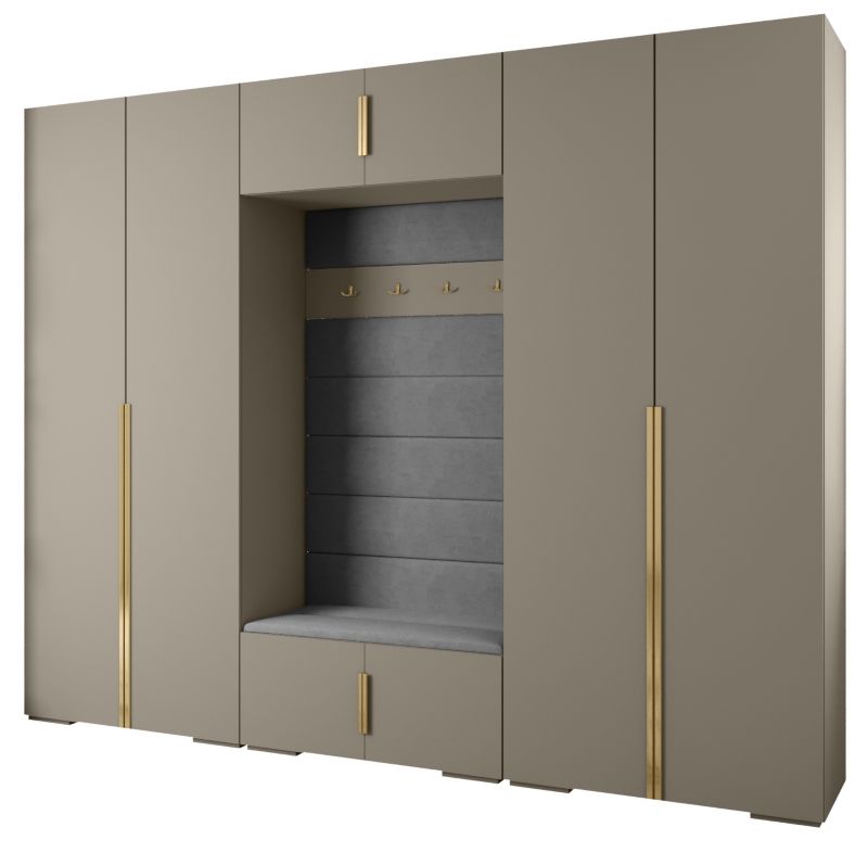 Garderoba do przedpokoju Abiks INOVA 1 Z9 kaszmir+złoty+manila16 1szt.
