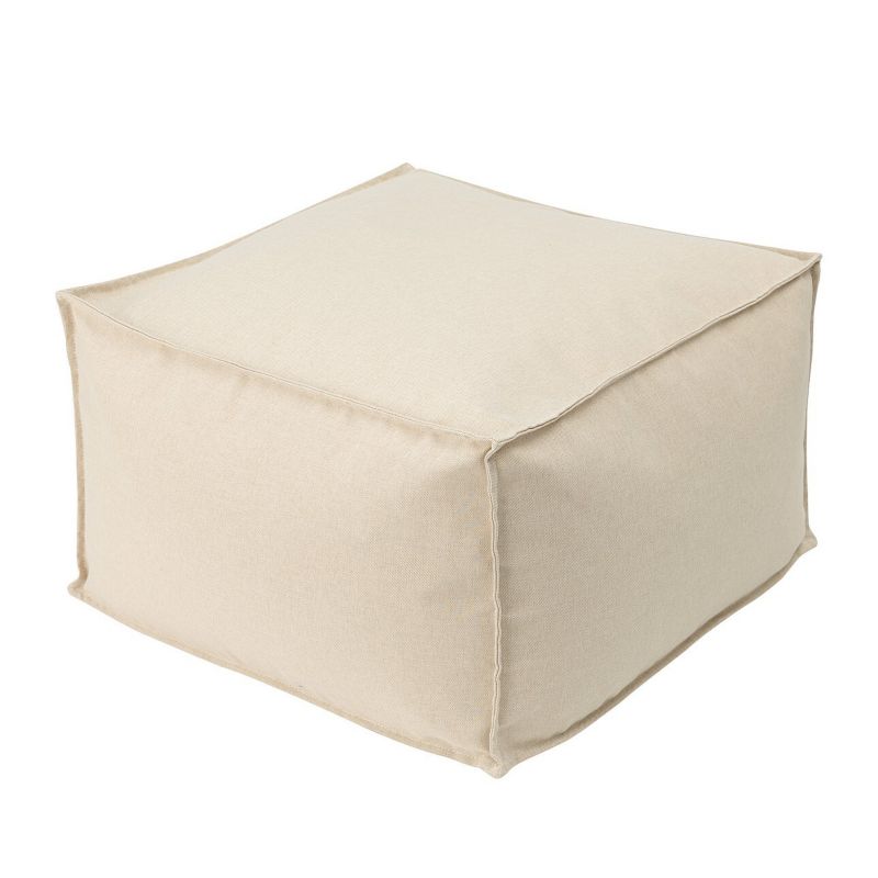 Puf ogrodowy Dekoria 65 x 65 x 38 cm beżowo-kremowy 1 szt.