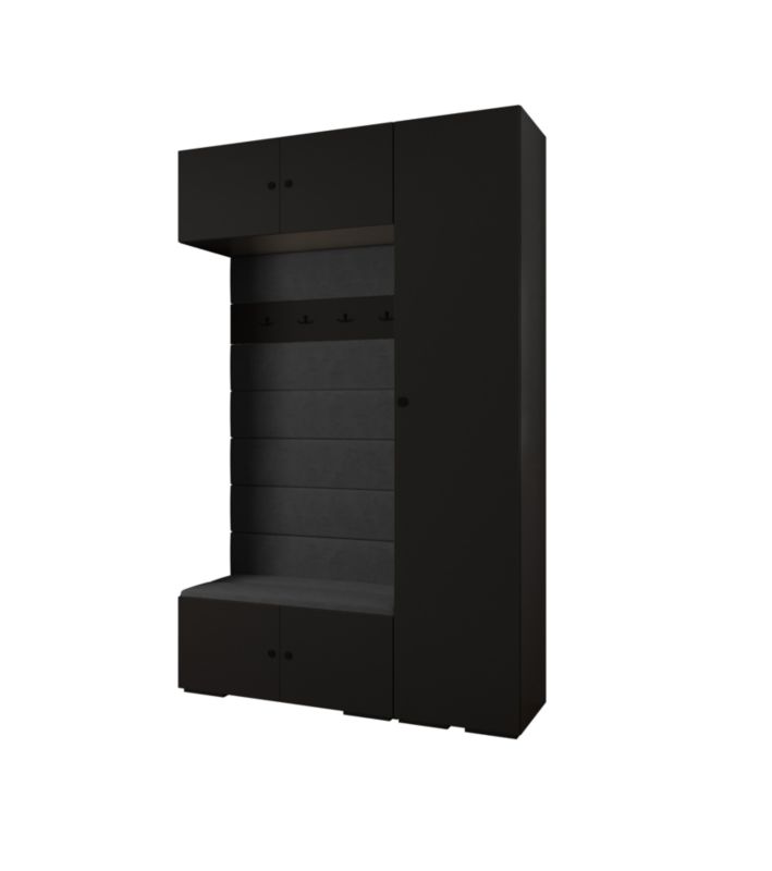 Garderoba do przedpokoju Abiks INOVA 2 Z19 czarny+czarny+manila18 1 szt.