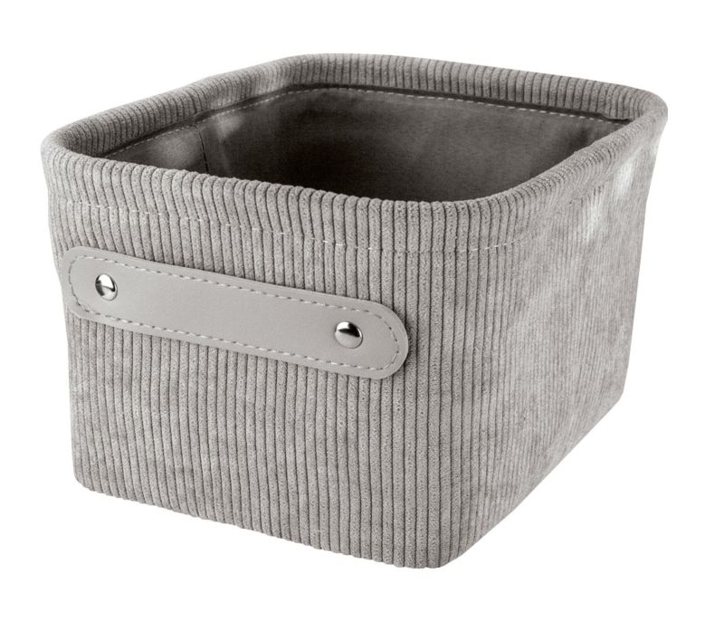 Koszyk łazienkowy Kleine Wolke Bedford szary, sztruksowy poliester, 1 szt.