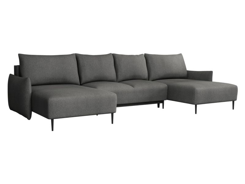 Narożnik z funkcją spania MIRJAN 24 Santi U stalowy szary 1 szt.