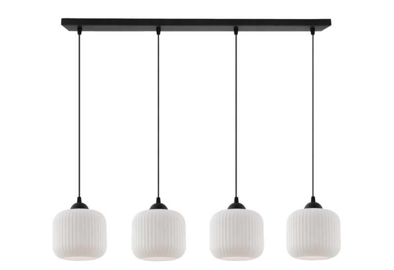 Lampa sufitowa wisząca Light Home LH Riffle Walec 4x E27 60W czarny 1szt.