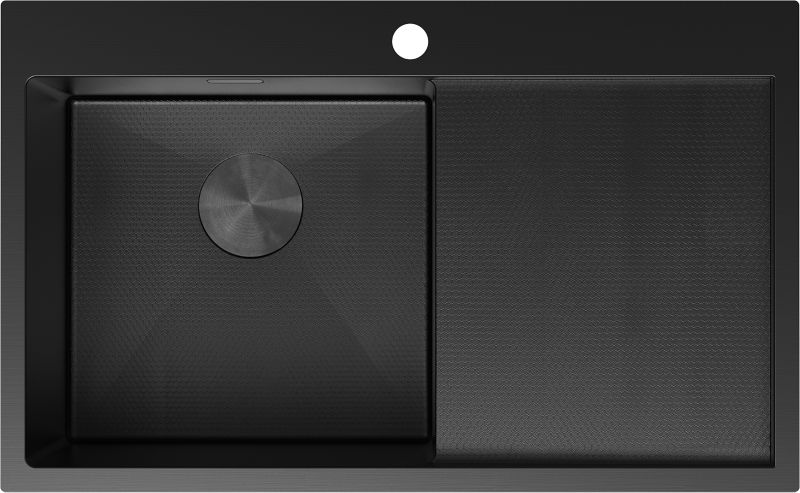 Zlewozmywak stalowy z ociekaczem Mexen Exar czarny 780x480 1-komorowy 1 szt.