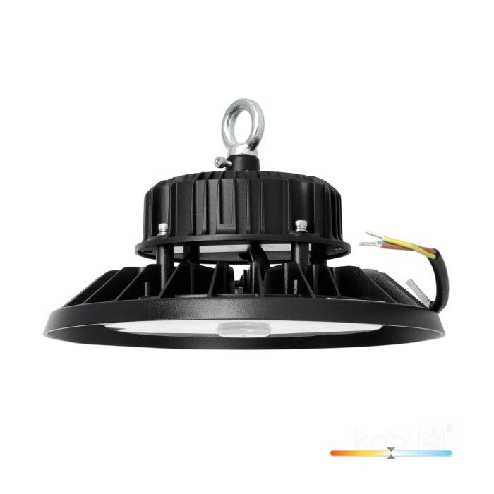 Lampa High Bay przemysłowa Ufo Kobi Led Rio Pro czarna LED 100W 4000K 14000lm hermetyczna IP66 wym: 14,6 x 24 x 24 cm - 1 szt.
