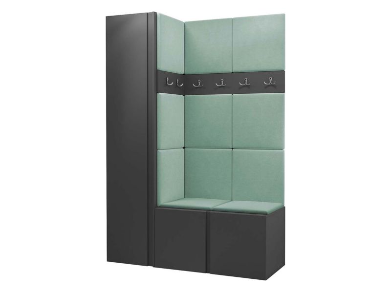 Garderoba MIRJAN 24 Orion IX grafit + miętowy 1 kpl.