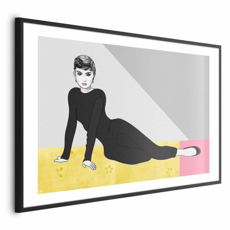 Plakat Artgeist Piękna Audrey 60x40 cm z ramą czarną 1 szt
