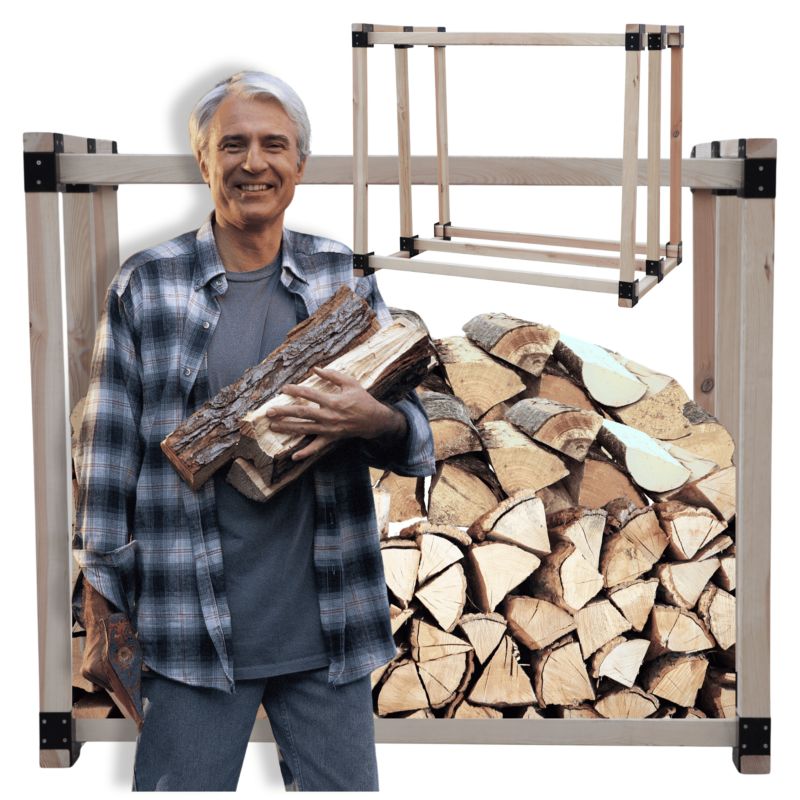 Stojak na drewno kominkowe MODO24 wiata na drzewo opałowe drewutnia 1,1 m3 1 szt.