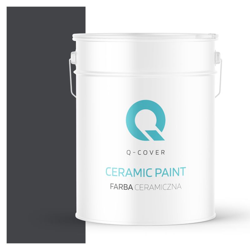 Farba Ceramiczna Do Ścian i Sufitów Q-Cover Czarny H0907 Głęboki Mat 10L