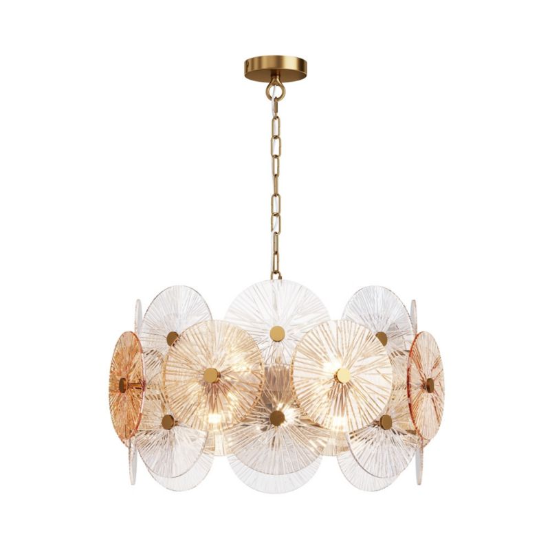 Żyrandol Maytoni Aster mosiężno-złoty wym: 109,2 x 62,6 x 62,6 cm 8xE14 x 40W 1 szt.
