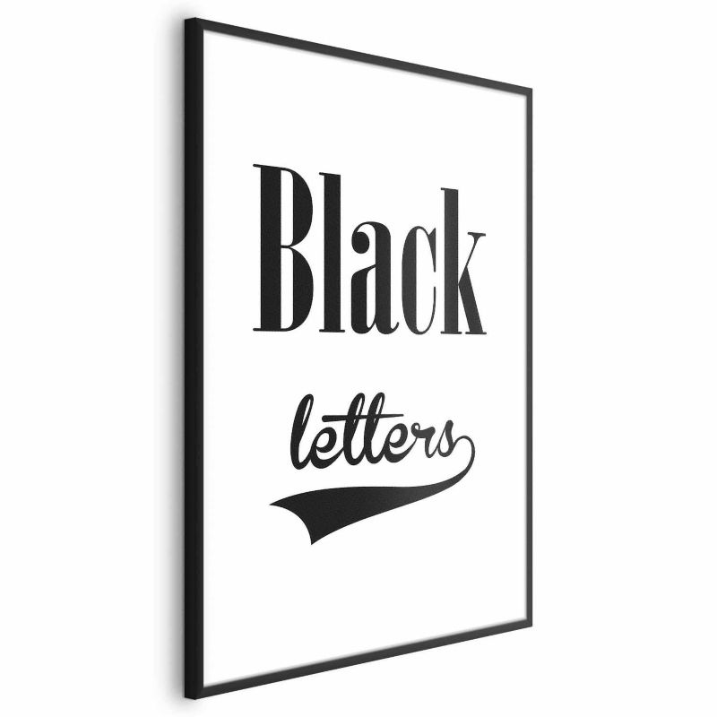 Plakat Artgeist Black letters 40x60 cm z ramą czarną 1 szt