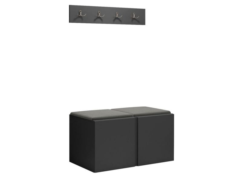 Garderoba MIRJAN 24 Orion VI grafit + szary 1 kpl.