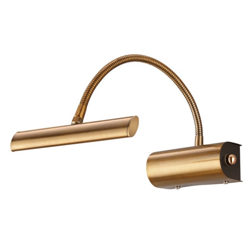 Kinkiet ścienny Trio Curtis mosiądz-złoty-biały LED 4W 3000K 380lm IP20 wym: 35 x 18 x 18 cm - 1 szt.