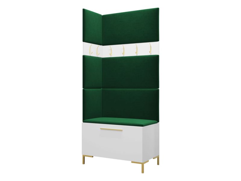 Garderoba MIRJAN 24 Zilion IV biały + zielony 1 kpl.