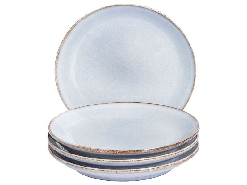 Zestaw 4 małych talerzy Juniper Kamionka Błękitny 1 kpl