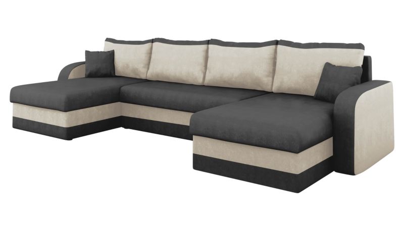 Narożnik z funkcją spania MIRJAN 24 Kris U szary/ecru 1 szt.