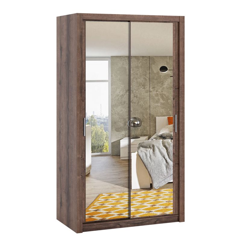 Szafa przesuwna z lustrem MIRJAN 24 Bono SZ120 dąb monastery 1 szt.