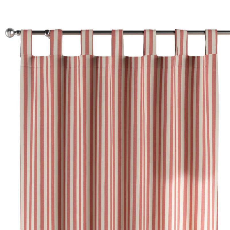 Zasłona na szelkach 1 szt. 130 x 245 cm Dekoria czerwono-białe pasy (1,5cm) 1 szt.