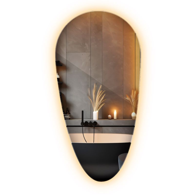 Ścienne Lustro Oryginalne Wallfluent 50 cm x 100 cm Ciepłe LED 1 szt.