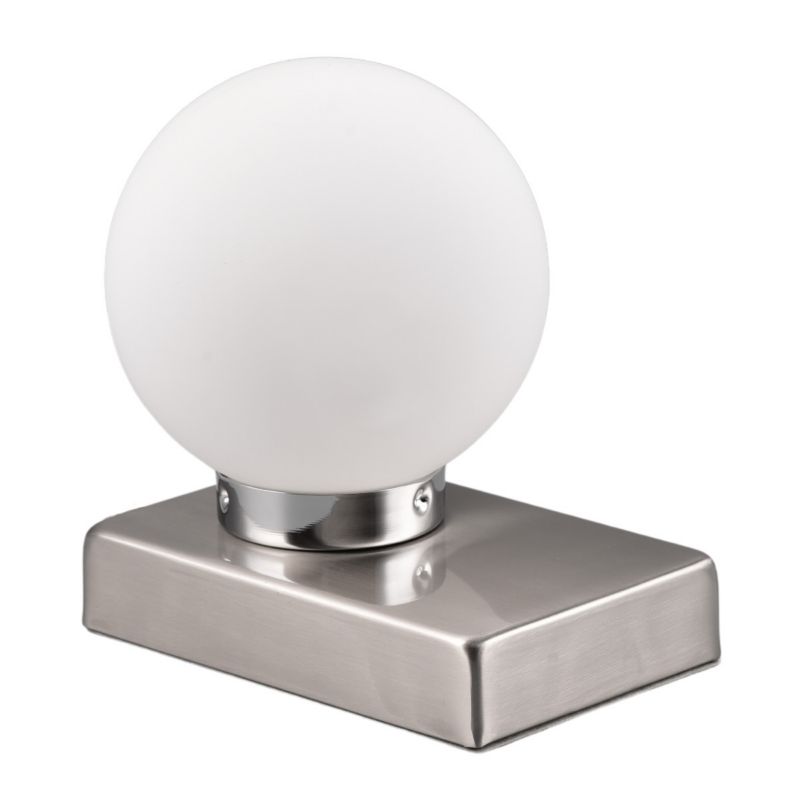 Lampka stołowa Trio Davi Ii srebrno-biała 1 x E14 x 40W IP20 wym: 15 x 12 x 12 cm metal - 1 szt.