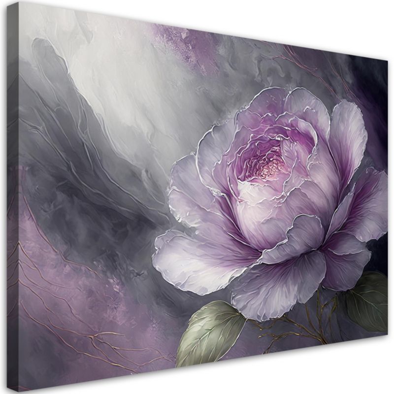 Obraz do salonu sypialni Feeby Kwiat Piwonii Fioletowy 120x80 cm 1szt