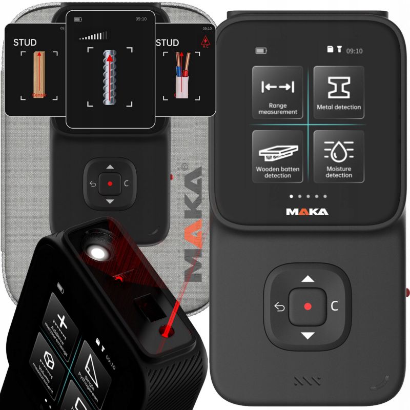 Detektor przewodów Maka wykrywacz dalmierz laser krzyżowy 1 szt.