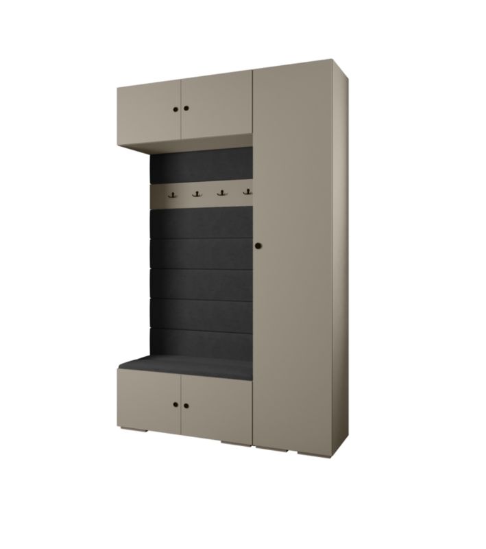 Garderoba do przedpokoju Abiks INOVA 2 Z19 kaszmir+czarny+manila18 1 szt.