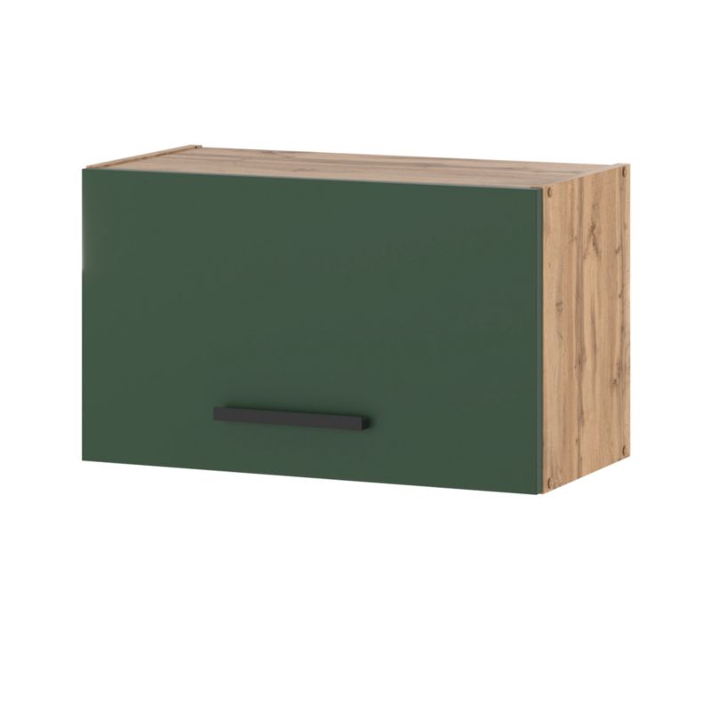Szafka Kuchenna Hurtownia-Mebli Wisząca Okapowa Blanka górna okap60 60cm Dąb Wotan Butelkowa Zieleń 60x30x36 cm 1szt.
