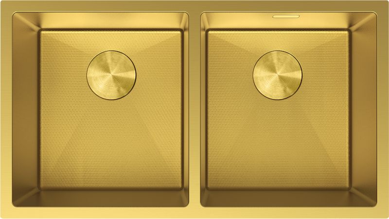 Dwukomorowy zlewozmywak podblatowy Mexen Binox złoty 800x450 mm 1 szt.