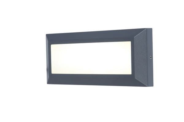Kinkiet ścienny zewnętrzny Lutec Helena antracytowo-biały LED 10W 4000K 400lm prostokątny IP54 wym: 10,1 x 3,2 x 23 cm - 1 szt.