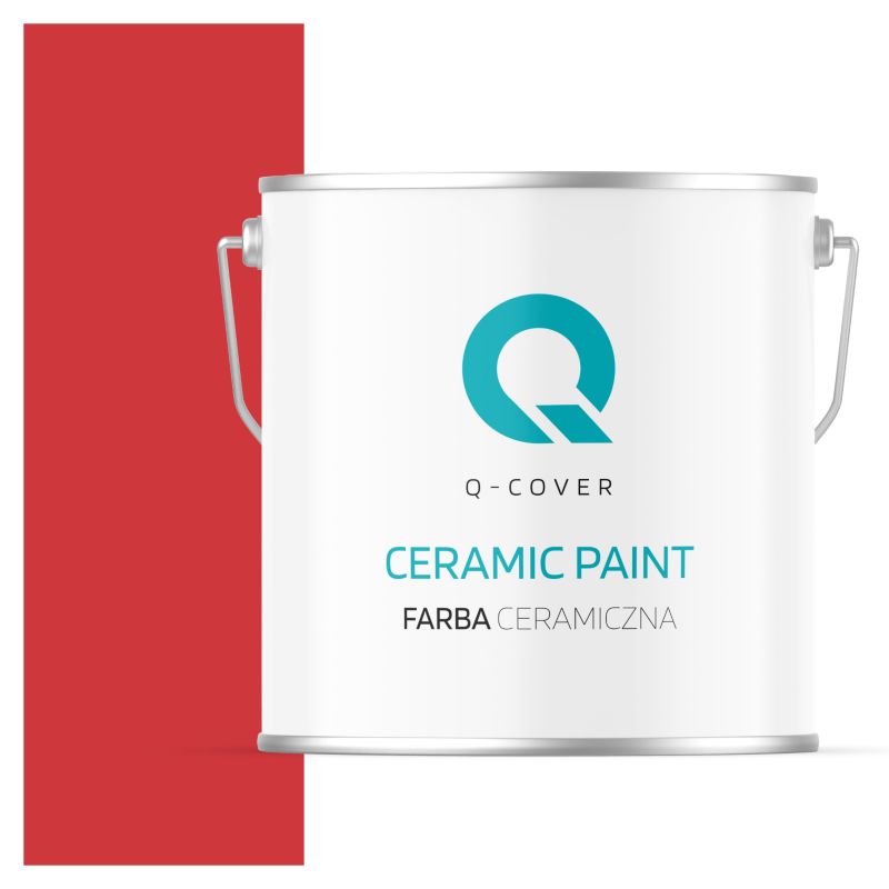 Farba Ceramiczna Do Ścian i Sufitów Q-Cover Czerwony ognisty H3516 Głęboki Mat 5L