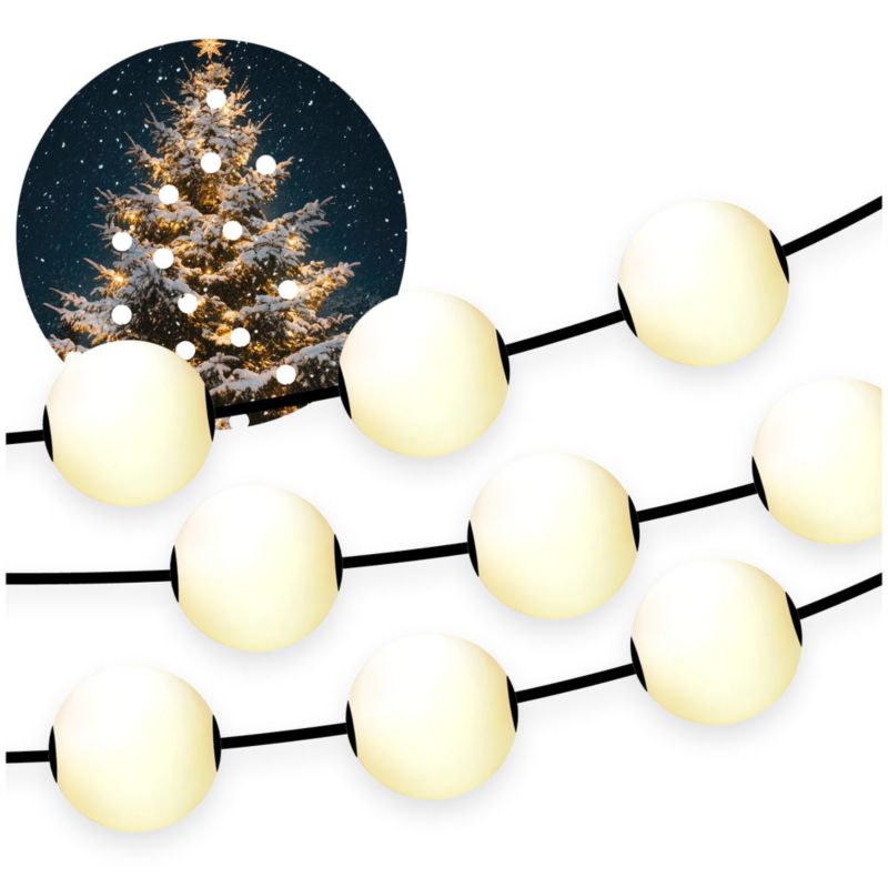 Lampki świąteczne LED zewnętrzne Kobi - wodoodporne dekoracyjne oświetlenie na ogród i elewację IP67 19mb 1kpl.