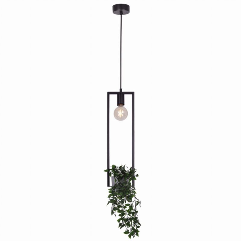 Lampa sufitowa wisząca Kaja Estera 0454 czarno-szara szerokość 15 cm 1xE27 x 60W 1 szt.