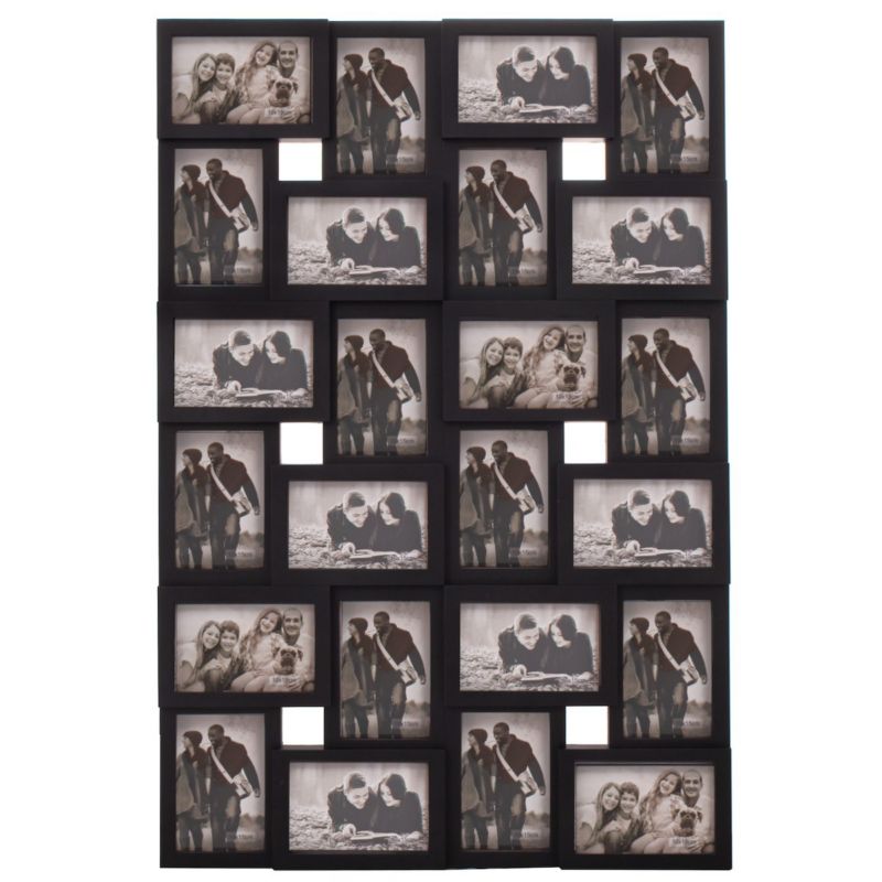 Ramka na zdjęcia 24 zdjęcia multiramka Springos 10x15 czarna 1 szt.