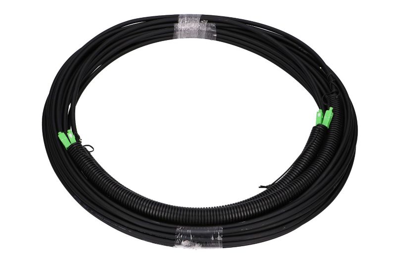Patchcord Extralink 2J SC/APC-SC/APC Jednomodowy, Zewnętrzny, Duplex, G657A2, 25m 1szt