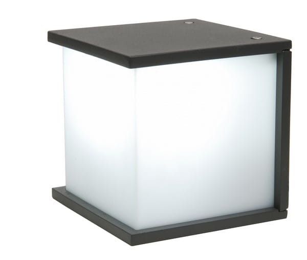 Kinkiet ścienny zewnętrzny Lutec Box Cube antracytowo-biały 1 x E27 x 60W IP44 wym: 16,5 x 17,1 x 16,5 cm - 1 szt.