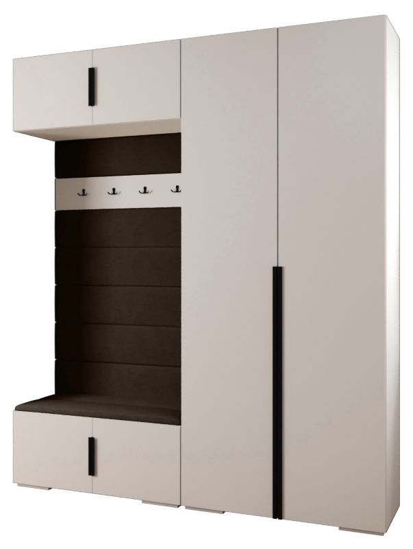 Garderoba do przedpokoju Abiks INOVA 1 Z18 biały+czarny+manila04 1szt.