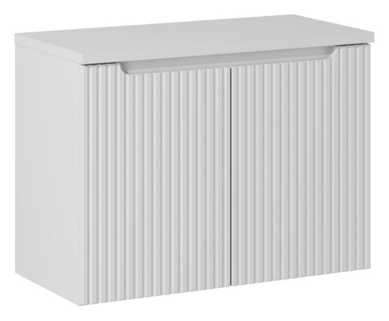 Szafka pod Umywalkę łazienkowa 80 cm Wisząca z Blatem Biały Nova White Biała Furnidea 1szt.