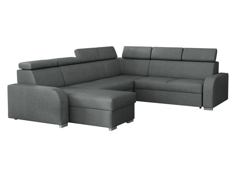 Narożnik z funkcją spania MIRJAN 24 Oslo 2rR2pLC ciemnoszary welur 1 szt.