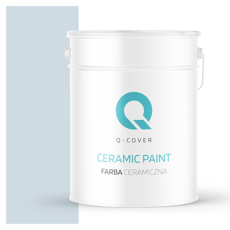 Farba Ceramiczna Do Ścian i Sufitów Q-Cover Szary platynowy jasny H0668 Głęboki Mat 10L