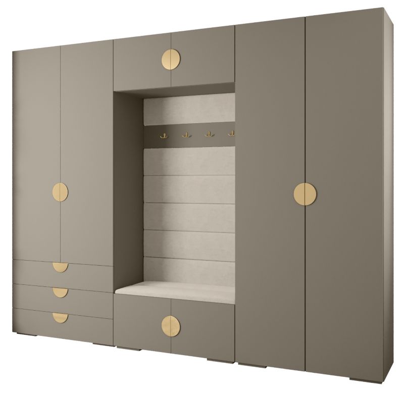 Garderoba do przedpokoju Abiks INOVA 4 Z14 kaszmir+złoty+manila02 1 szt.