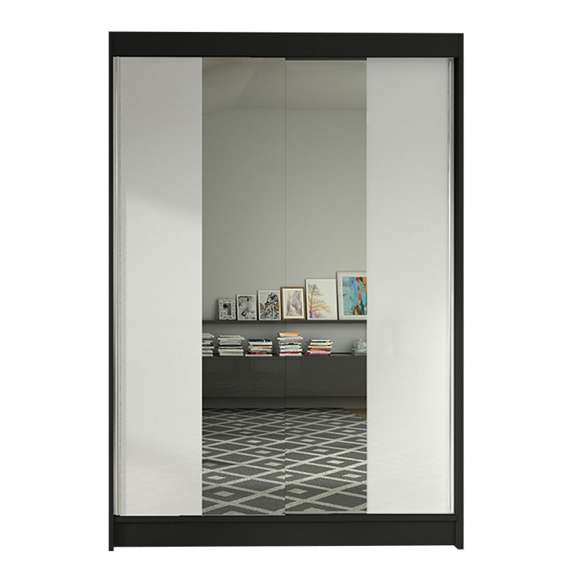 Szafa MIRJAN 24 z drzwiami przesuwnymi Lino II czarny/biały 1 szt.