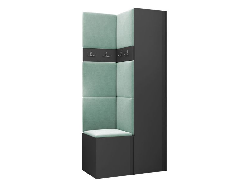 Garderoba MIRJAN 24 Orion XXIV grafit + miętowy 1 kpl.