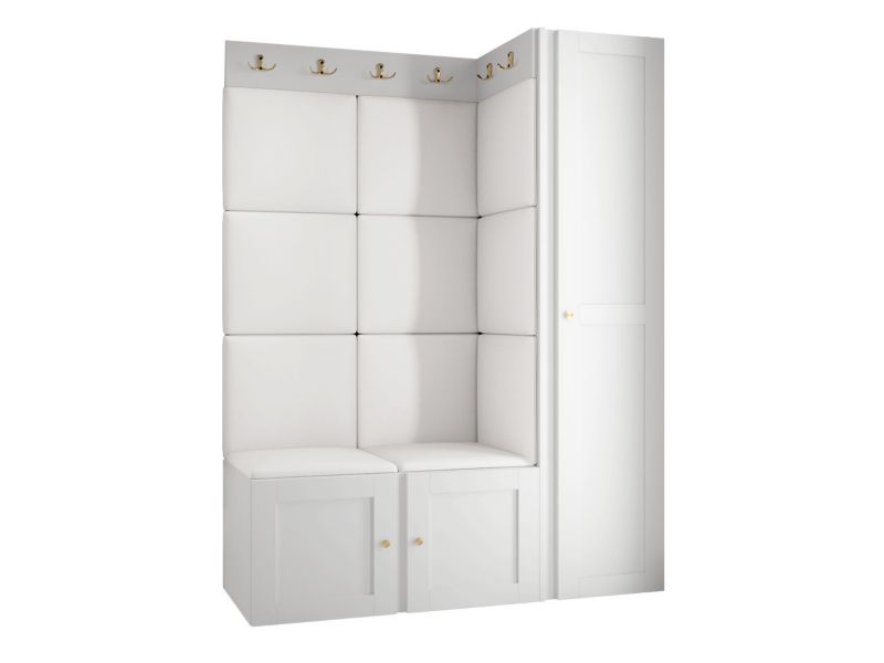 Zestaw MIRJAN 24 Orion Ramiro IX biały + biała ekoskóra 1 kpl.