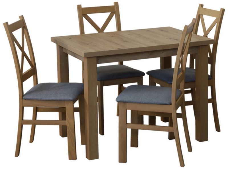 Zestaw stół 100x70 z 4 krzesłami Bonni M007-4 Dąb Artisan 1 kpl.